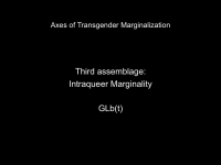 presentation slide, labelled "Third Assemblage: Intraqueer Marginality GLb(t)"
